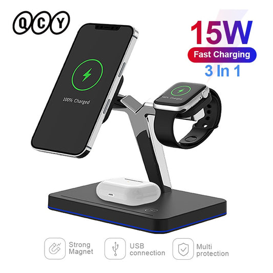 3 in 1 Apple charging station 15W FAST CHARGING